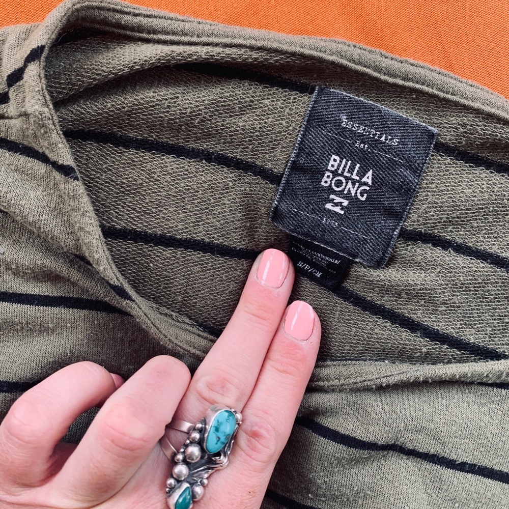 Billabong green striped dress